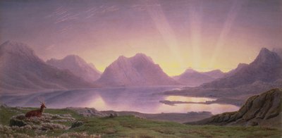 Die Morgendämmerung, Loch Torridon von Joseph Mallord William Turner